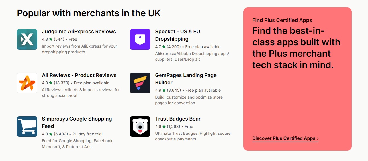 Plugins and Apps shopify